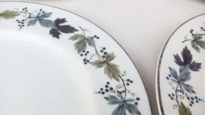 A set of 6 vintage Royal Doulton plates in the Burgundy pattern ( 1959 - 1981 )