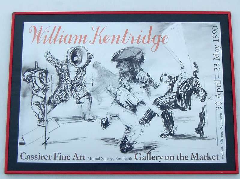 Rare find !! A poster from a William Kentridge exhibition held in Newtown JHB during May 1990