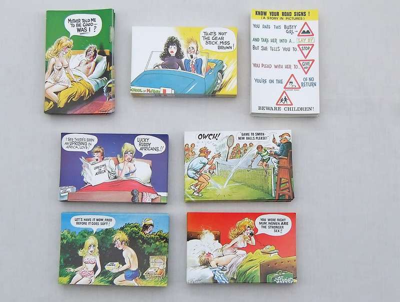350 Naughty new vintage postcards - Unused - You are bidding per postcard - Conversation starters
