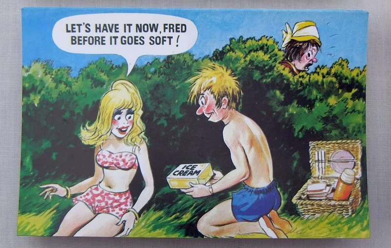 350 Naughty new vintage postcards - Unused - You are bidding per postcard - Conversation starters