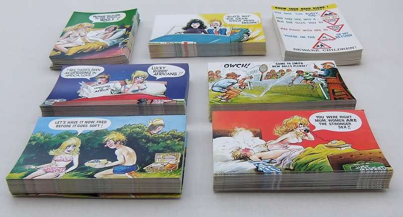 350 Naughty new vintage postcards - Unused - You are bidding per postcard - Conversation starters