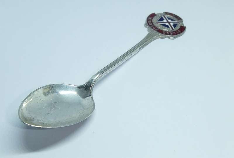 A vintage commemorative silverplate teaspoon made for the R.M.S Windsor Castle - Union Castle