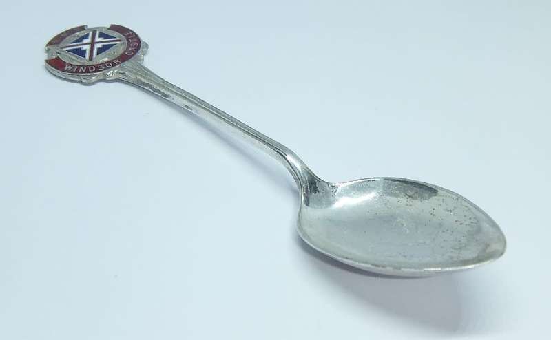 A vintage commemorative silverplate teaspoon made for the R.M.S Windsor Castle - Union Castle