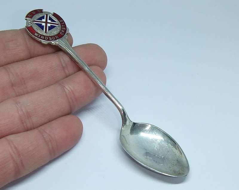 A vintage commemorative silverplate teaspoon made for the R.M.S Windsor Castle - Union Castle