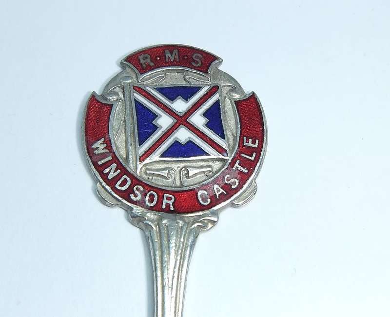 A vintage commemorative silverplate teaspoon made for the R.M.S Windsor Castle - Union Castle