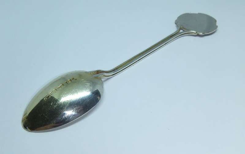 A vintage commemorative silverplate teaspoon made for the R.M.S Walmer Castle - Union Castle