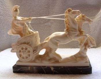 AWESOME SANTINI STATUE - RESIN - SIGNED AND MOUNTED - GREAT CONDITION - MILITARIA