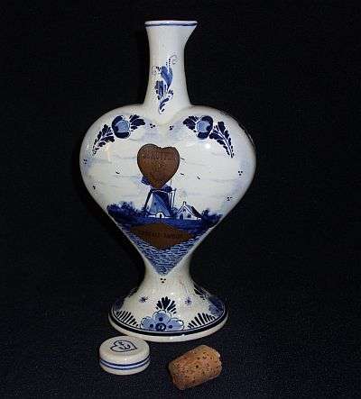 DELFT DECANTER - SIGNED BY DESIGNER - USED AS A VASE