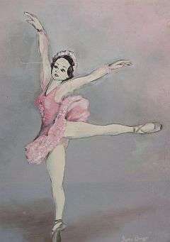 Ballerina - Original oil on board by Hettie Burger