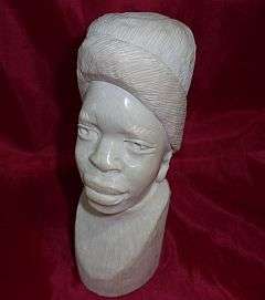 A solid ivory head