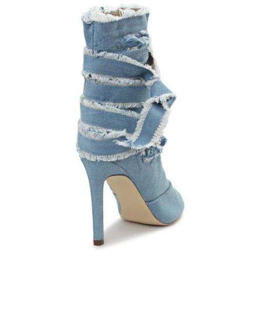 STUNNING BLUE DENIM BOOTS - SIZE 6 ONLY!