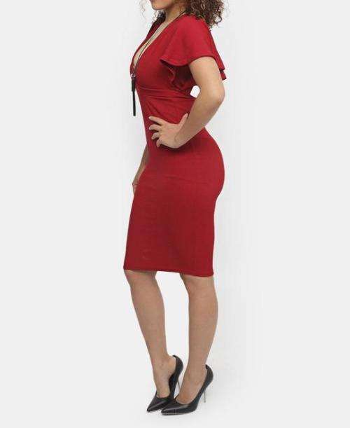 GORGEOUS RED BAT WING DRESS!!