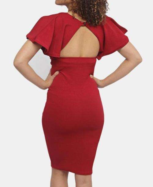 GORGEOUS RED BAT WING DRESS!!