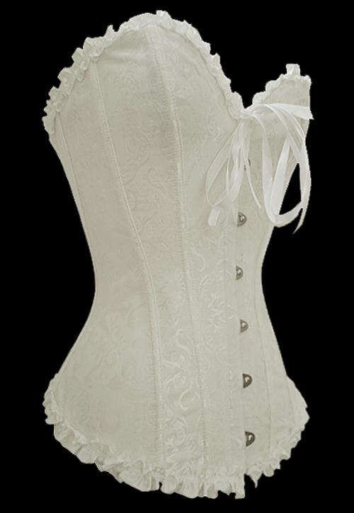 LATE ENTRY!!!! GORGEOUS WHITE CORSET - TO FIT SIZE MEDIUM - LARGE