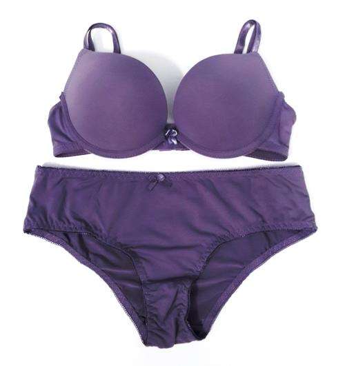 LATE ENTRY!!! GORGEOUS PURPLE CLEAVAGE BRA SET - SIZE 34B