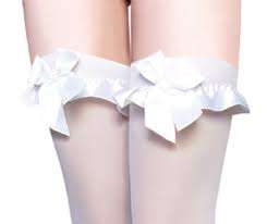 WHITE SEXY STOCKINGS - ONE SIZE