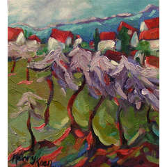 Let them blossom!! - Oil Painting by SA artist, Melany Koen - 400 x 360 x 44mm