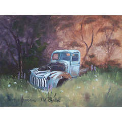 Old Bakkie - Oil by SA artist, Pieter van Heerden - 300mm x 400mm