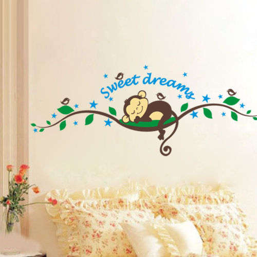 Sweet dreams monkey wall sticker
