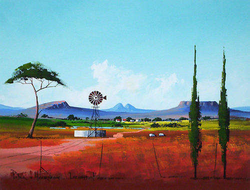 Leeuspruit - Acrylic by SA artist, Pieter van Heerden - 460mm x 600mm