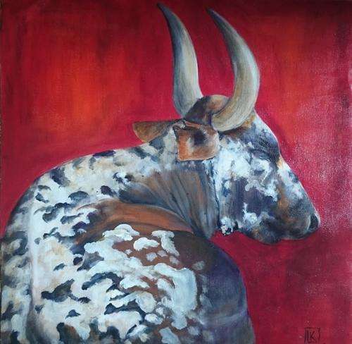 Acrylic by SA artist, Kareni Bester - 430mm x 430mm on canvas