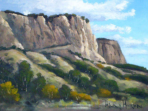 Rocky Mountains 2 - Oil by SA artist, Pieter van Heerden - 300mm x 400mm