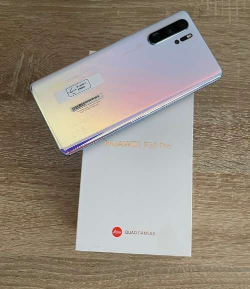 HUAWEI P30 PRO 256GB SINGLE SIM - CRYSTAL - LIKE NEW - 3 MONTHS WARRANTY