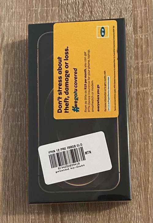 APPLE IPHONE 12 PRO 256GB - GOLD - SEALED - 12 MONTHS WARRANTY