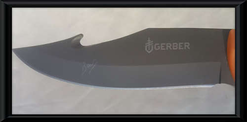 GERBER BEAR GRYLLS SURVIVAL FIXED BLADE KNIFE WITH GUT HOOK AND CANVAS POUCH - New