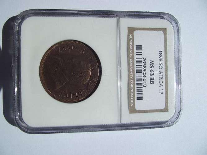 MS63 RB YES MS63 1898 PENNY AT R1 START