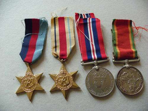WW2 Group of four medals to 186539 E Y Eiserman