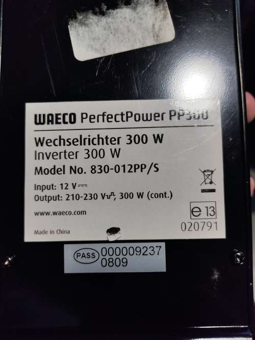 Waeco Perfect Power PP 300W 12V Inverter - Modified Sine-Wave