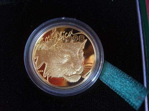 1998 LEOPARD*1/4oz* 24ctGOLD*MOST POPULAR COIN AWARD*1500 MINTED