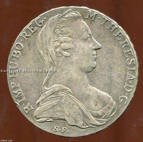 AUSTRIAN SILVER MOTHER THERESIA THALER RESTRIKE 1780