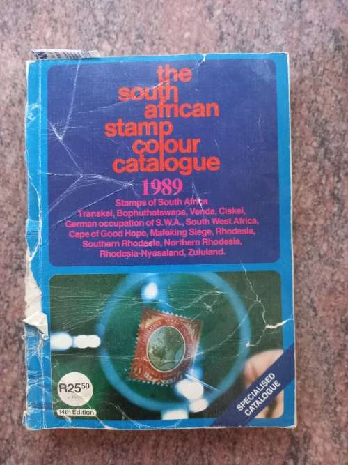 Box of stamps with SACC 1989