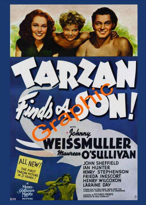 Tarzan Finds A Son - Action, Adventure - Johnny Weissmuller (DVD Classic Movie)