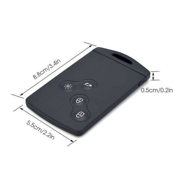 Car Remote Key Fob Case Shell Card Cover For Renault Megane Clio Duster 4 Button