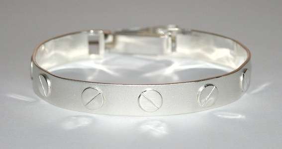 Sterling silver designer BANGLE: a refined unisex STUNNER!