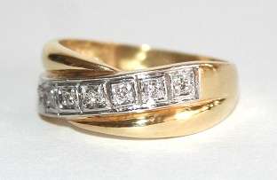 18ct gold diamond Eternity RING = STRIKING! Ready for you