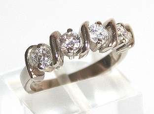 9ct white gold Eternity RING, simulated diamonds = BIG & BOLD! Ready for you