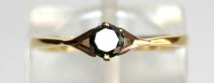 18ct gold solitaire RING, 0.25ct black diamond. Ready for you