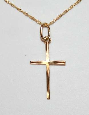 9ct gold Cross: engraved & refined. Ready for you. Last one!