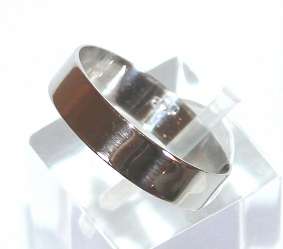 REDUCED MADLY - 5mm flat BAND, 19.2k / 19.2ct Portuguese white gold. Ready for you. Last one!