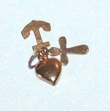 Faith, Hope, Charity: 19.2k / 19.2ct Portuguese rose gold  Ouro Portugues, small. Ready for you
