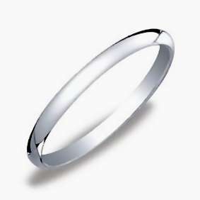 9k / 9ct white gold Wedding / Stacking Band / Spacer: 2mm wide, half round, size K or L