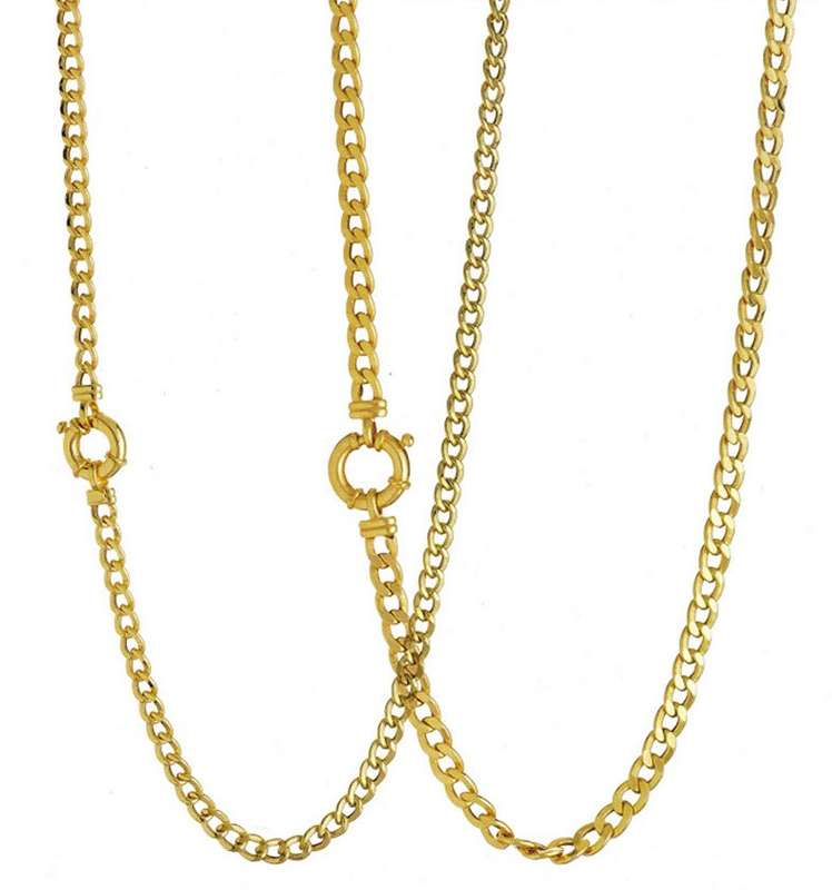 9k / 9ct gold curb Signoretti CHAIN: 4.9mm wide, 45cm