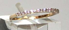 9k / 9ct yellow gold Eternity RING: simulated diamonds, pave set, size K-. Ready for you. Last one!