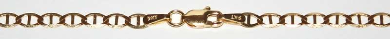 9k / 9ct gold Marina BRACELET: 3.9mm wide, 19cm
