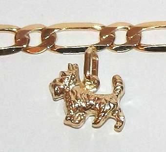 9k / 9ct gold Scottie dog charm / pendant. Ready for you. Last one!