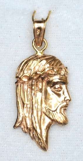 9k / 9ct gold Face of Christ PENDANT